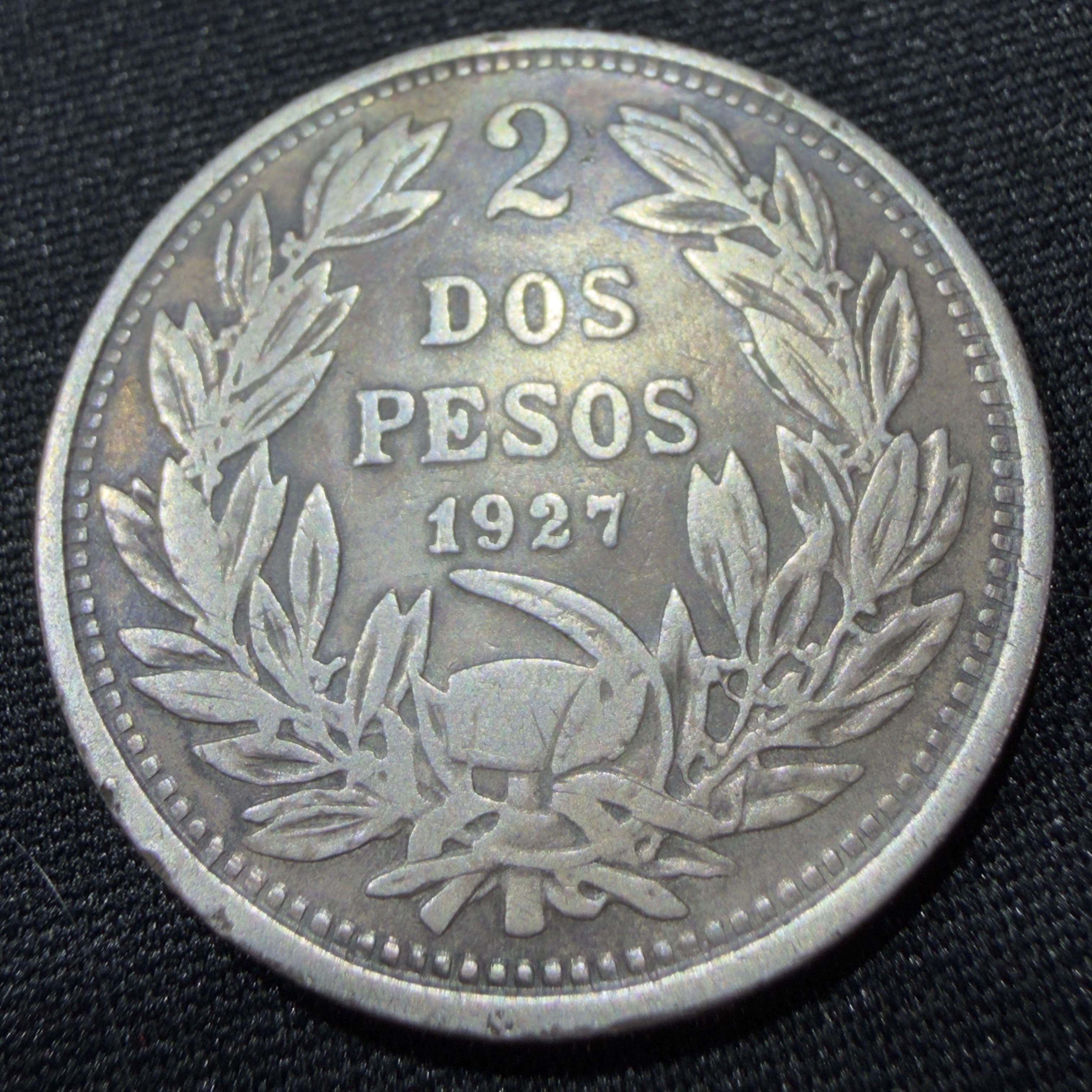 Chile · 2 Pesos · Peso Chileno · 1927